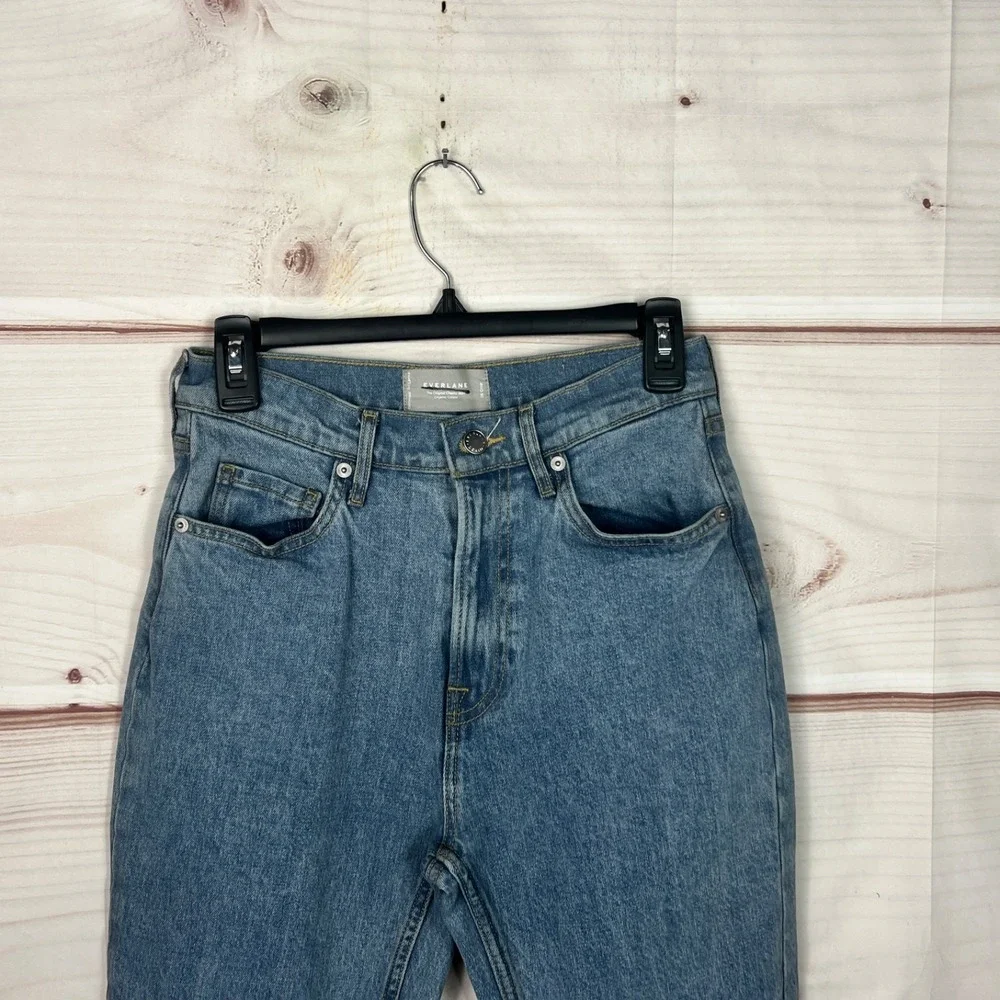 Everlane Jeans Women 26 Blue Original Cheeky Crop Denim Organic Cotton High Rise